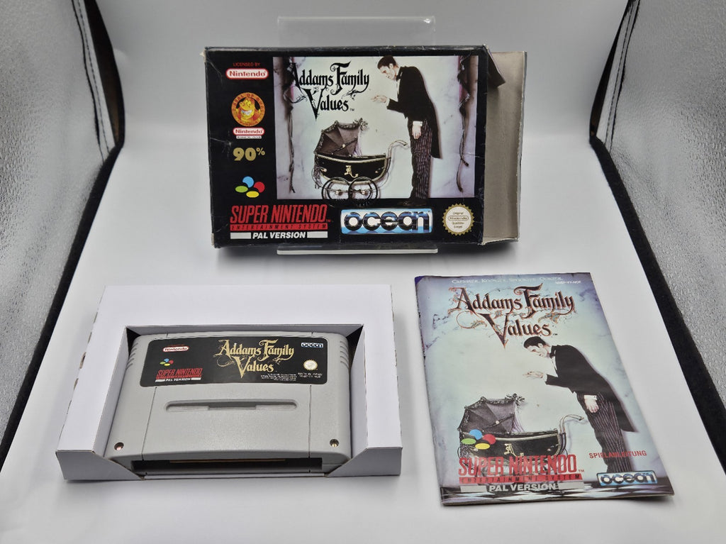 SNES Super Nintendo Spiel Addams Family Values mit OVP und Anleitung NOE
