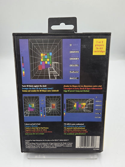 Sega Mega Drive Spiel Blockout mit OVP und Anleitung Multilingual 