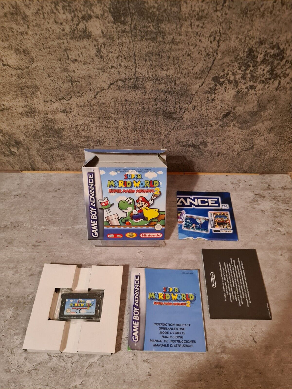 Nintendo Gameboy Advance Super Mario World Advance + OVP und Anleitung EUR - T-Retro-Games 