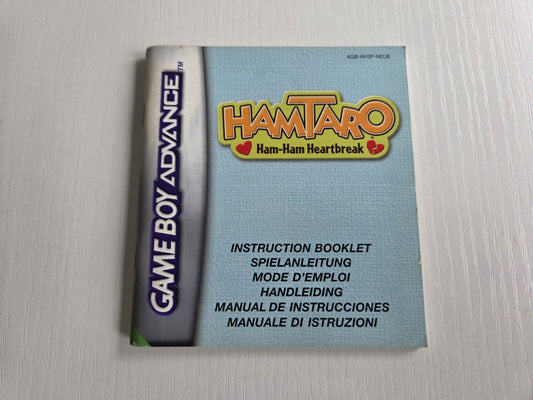 Nintendo Game Boy Advance Hamtaro Ham-Ham Heartbreak Spielanleitung NEU