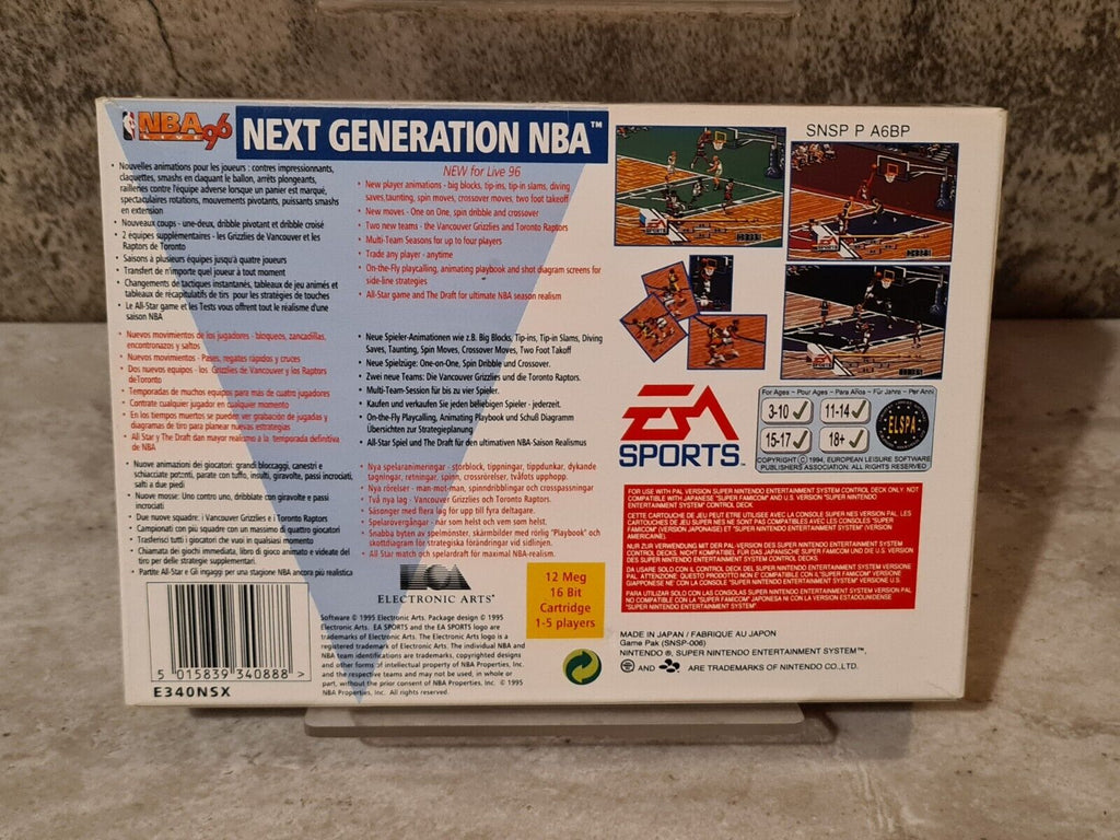 SNES Super Nintendo NBA Live 96 mit OVP und Anleitung EUR - T-Retro-Games 