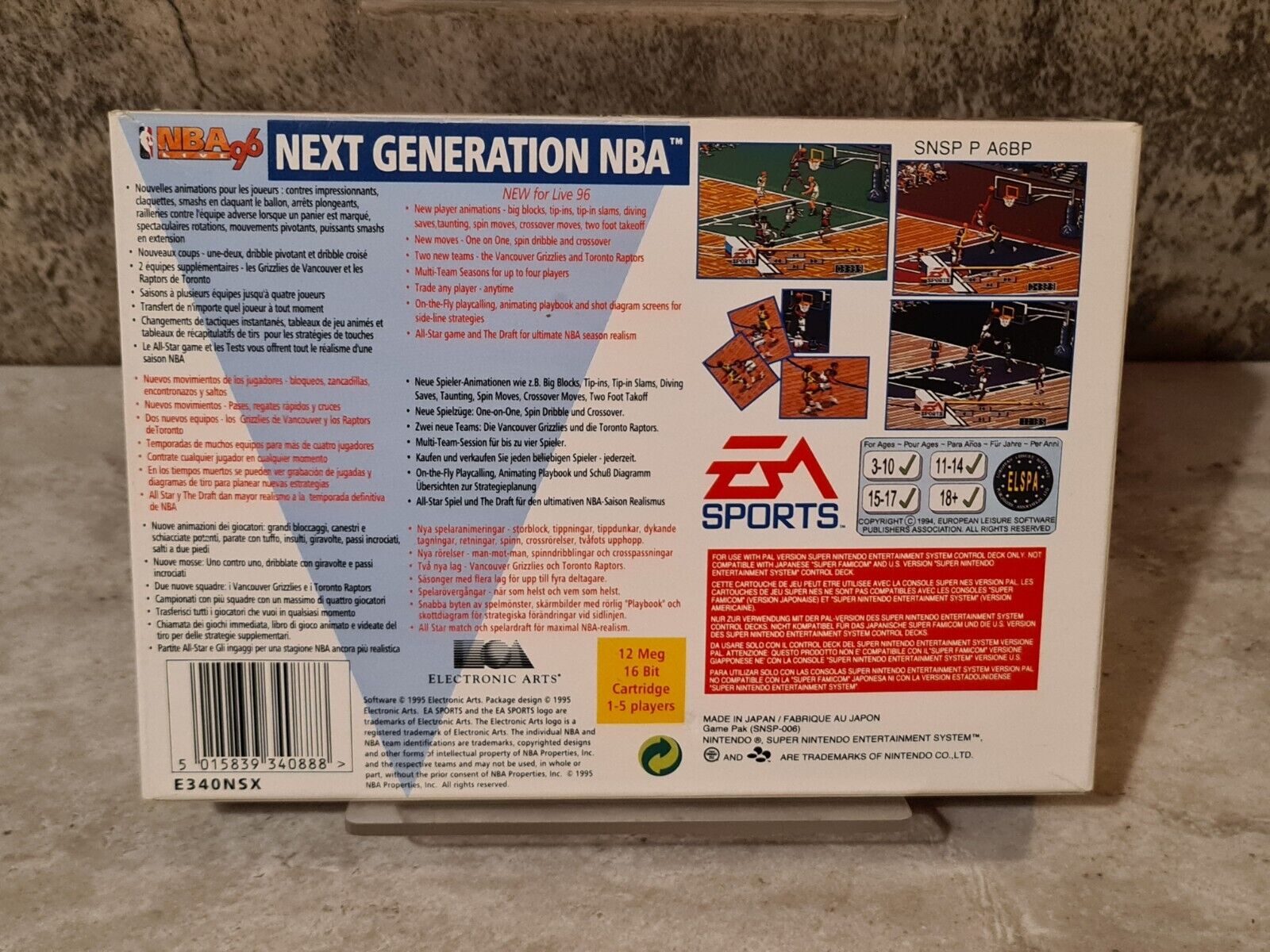 SNES Super Nintendo NBA Live 96 mit OVP und Anleitung EUR - T-Retro-Games 