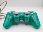 PS1 Playstation 1 Dual-Shock Controller Joystick Emerald Transparent SCPH-1200 - T-Retro-Games 
