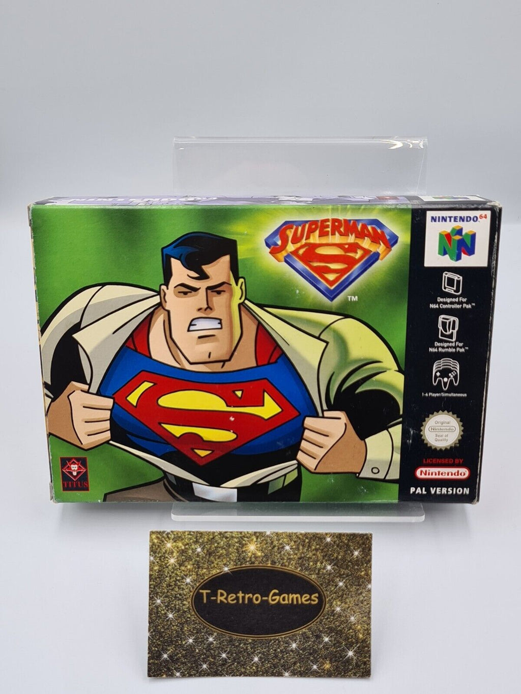 N64 Nintendo 64 Superman mit OVP und Anleitung + Poster EUR - T-Retro-Games 