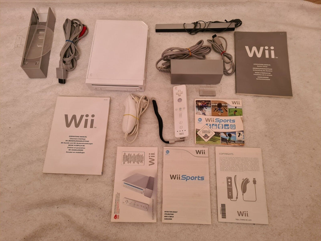 Nintendo Wii Konsole Weiß White OVP mit Wii Sports - T-Retro-Games 