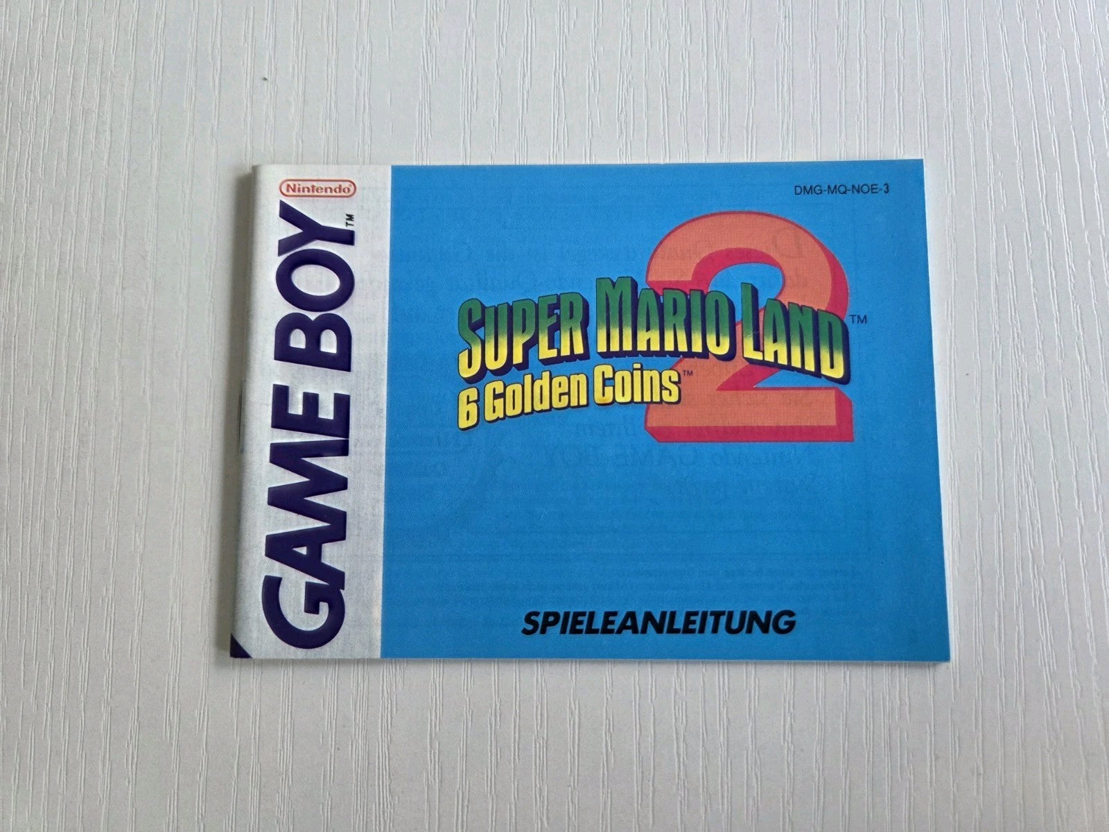 Game Boy Classic Super Mario Land 2 6 Golden Coins Spielanleitung NOE