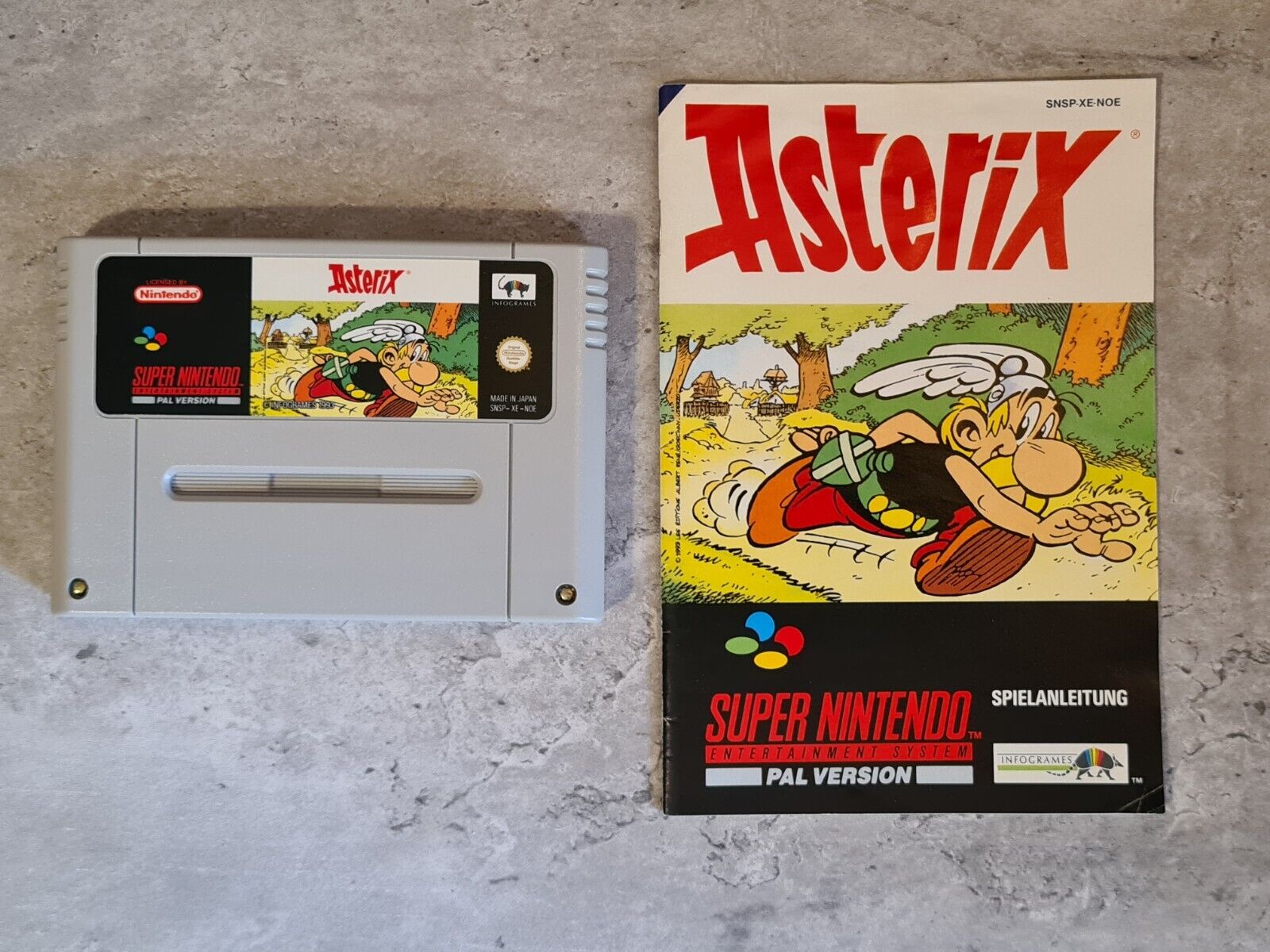 SNES Super Nintendo Asterix mit OVP und Anleitung NOE - T-Retro-Games 