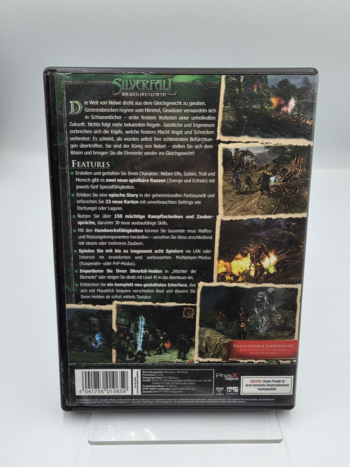 PC-CD Rom Spiel Silverfall Wächter der Elemente 