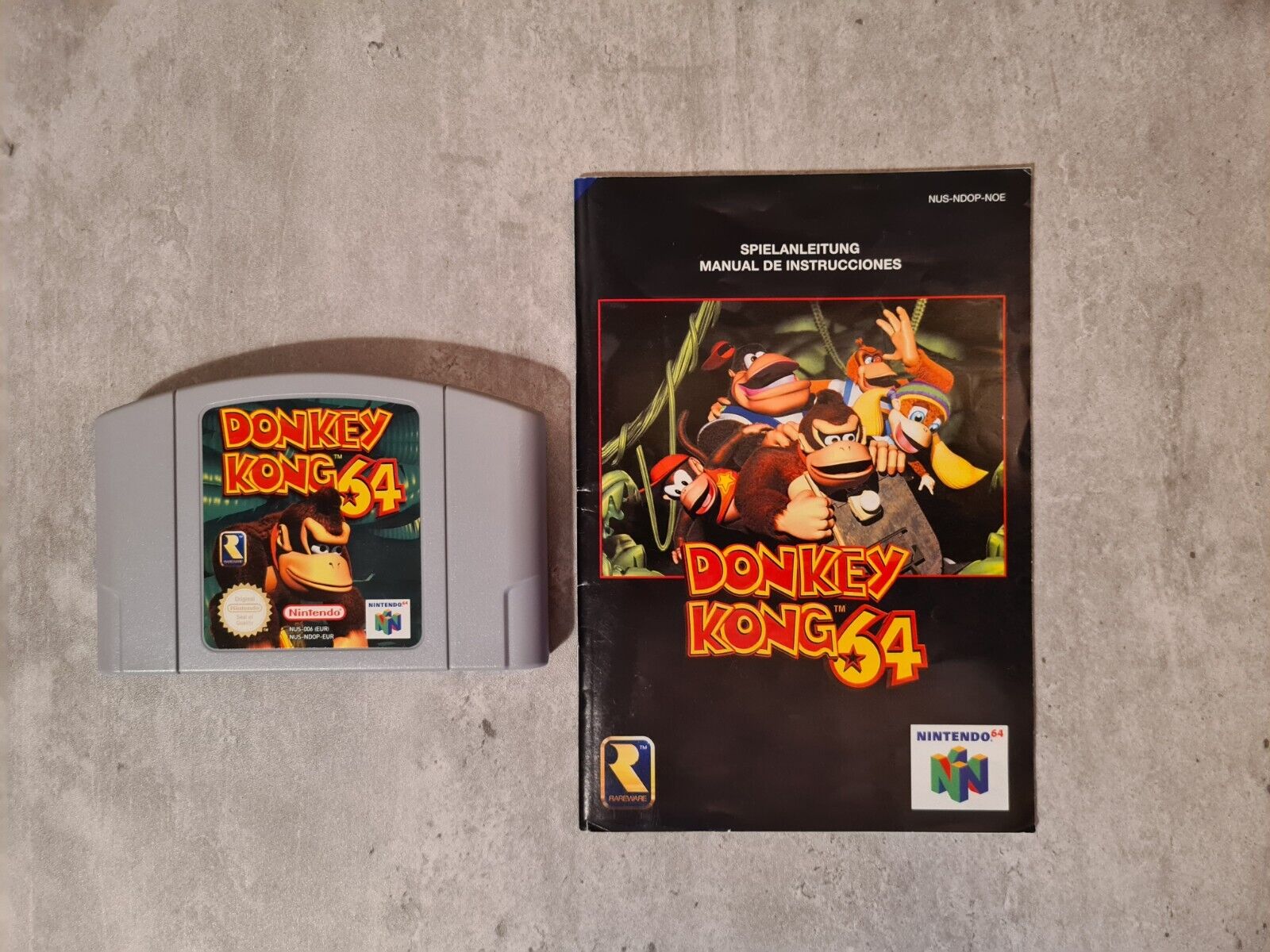 N64 Nintendo 64 Donkey Kong 64 mit OVP und Anleitung EUR - T-Retro-Games 
