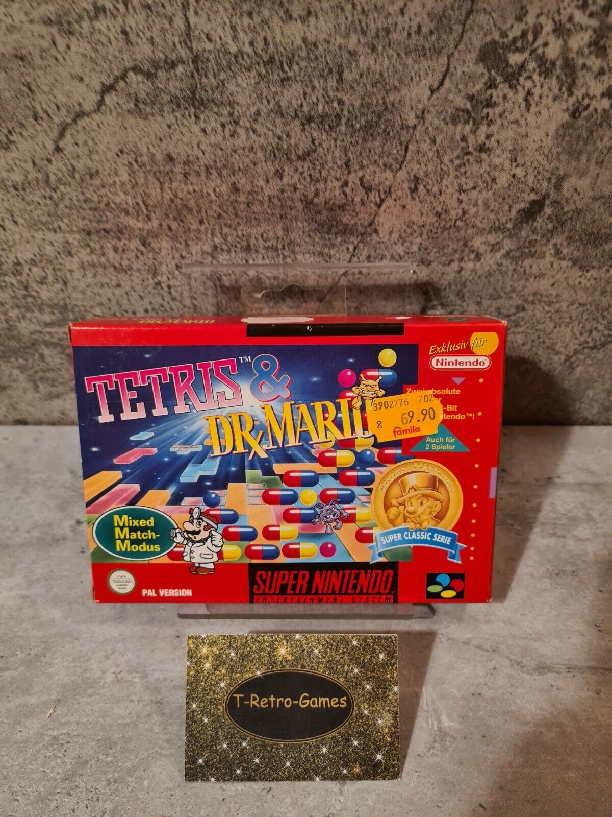 SNES Super Nintendo Tetris & Dr. Mario mit OVP und Anleitung NOE - T-Retro-Games 