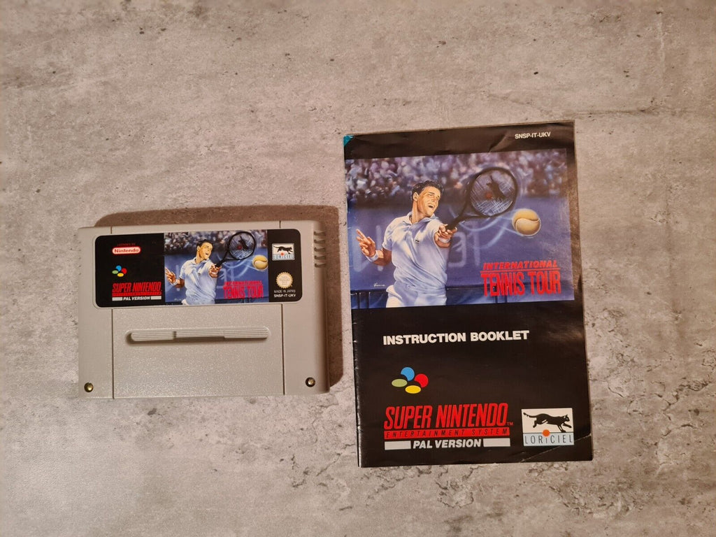 SNES Super Nintendo International Tennis Tour mit OVP und Anleitung UKV - T-Retro-Games 