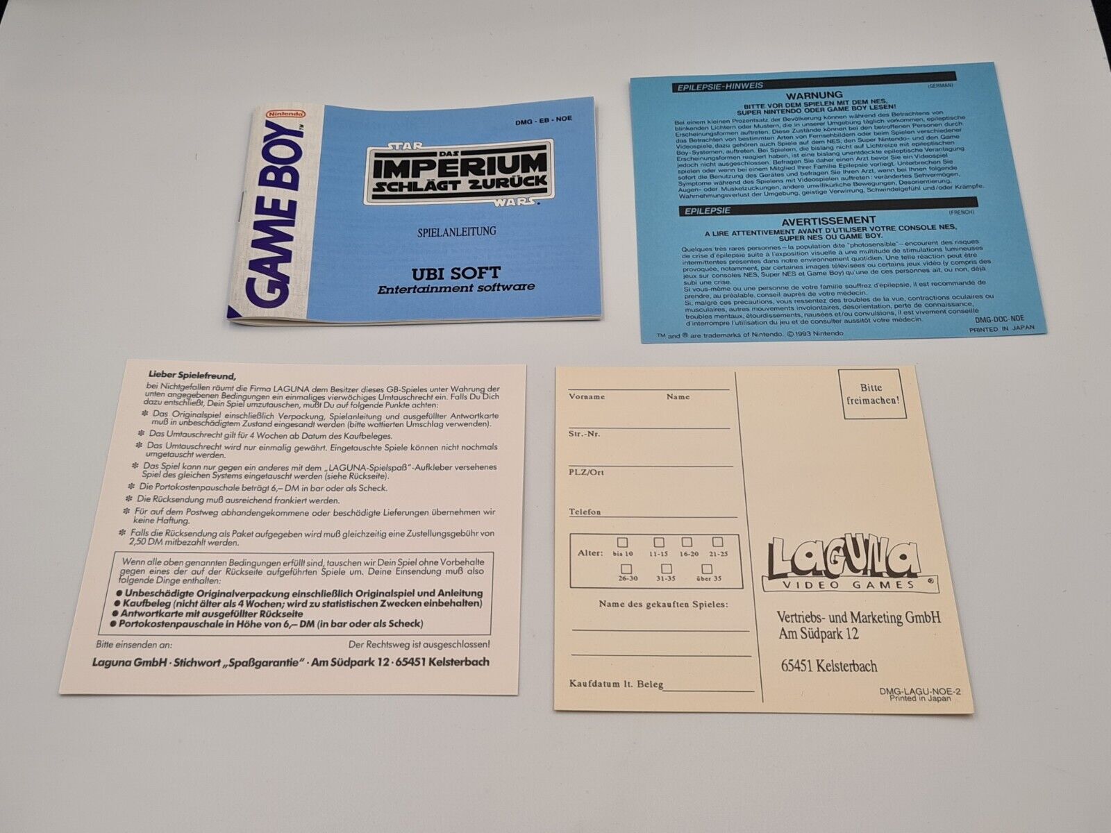 Game Boy Classic Star Wars Das Imperium Schlägt Zurück mit OVP und Anleitung NOE - T-Retro-Games 