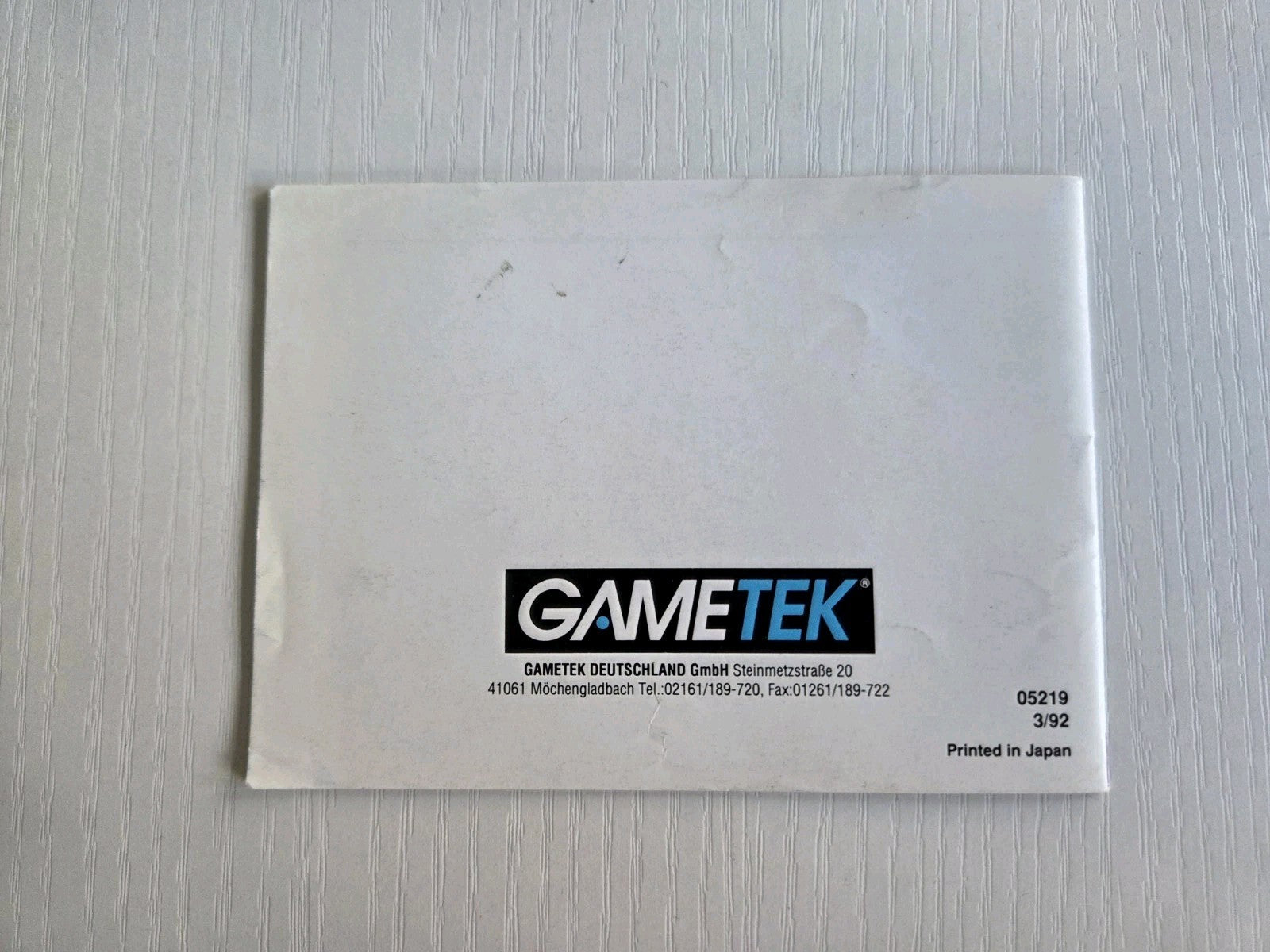 Nintendo Game Boy Classic Glücksrad Spielanleitung Instruction Booklet NOE