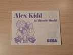 Sega Master System Alex Kidd in Miracle World Instruction Booklet USA