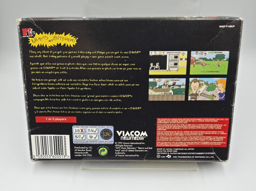 SNES Super Nintendo Beavis and Butt-Head mit OVP und Anleitung EUR