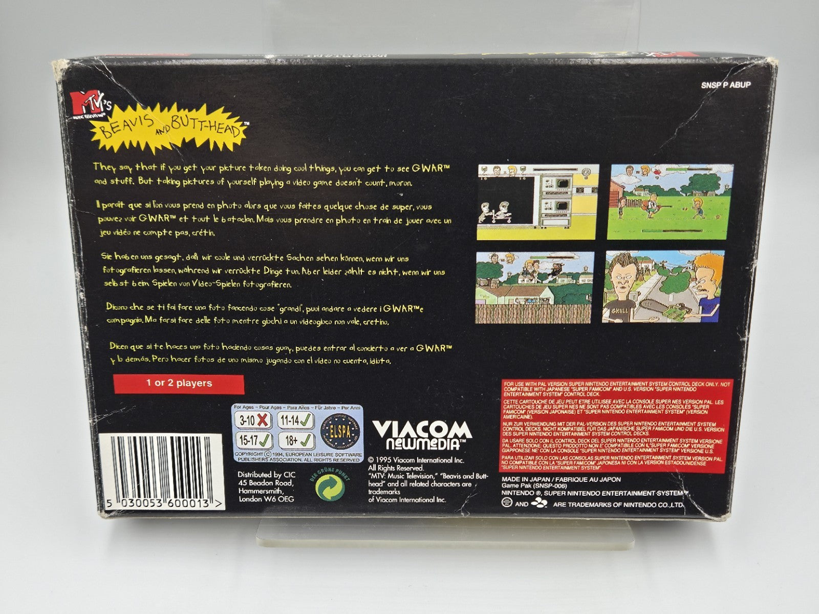 SNES Super Nintendo Beavis and Butt-Head mit OVP und Anleitung EUR