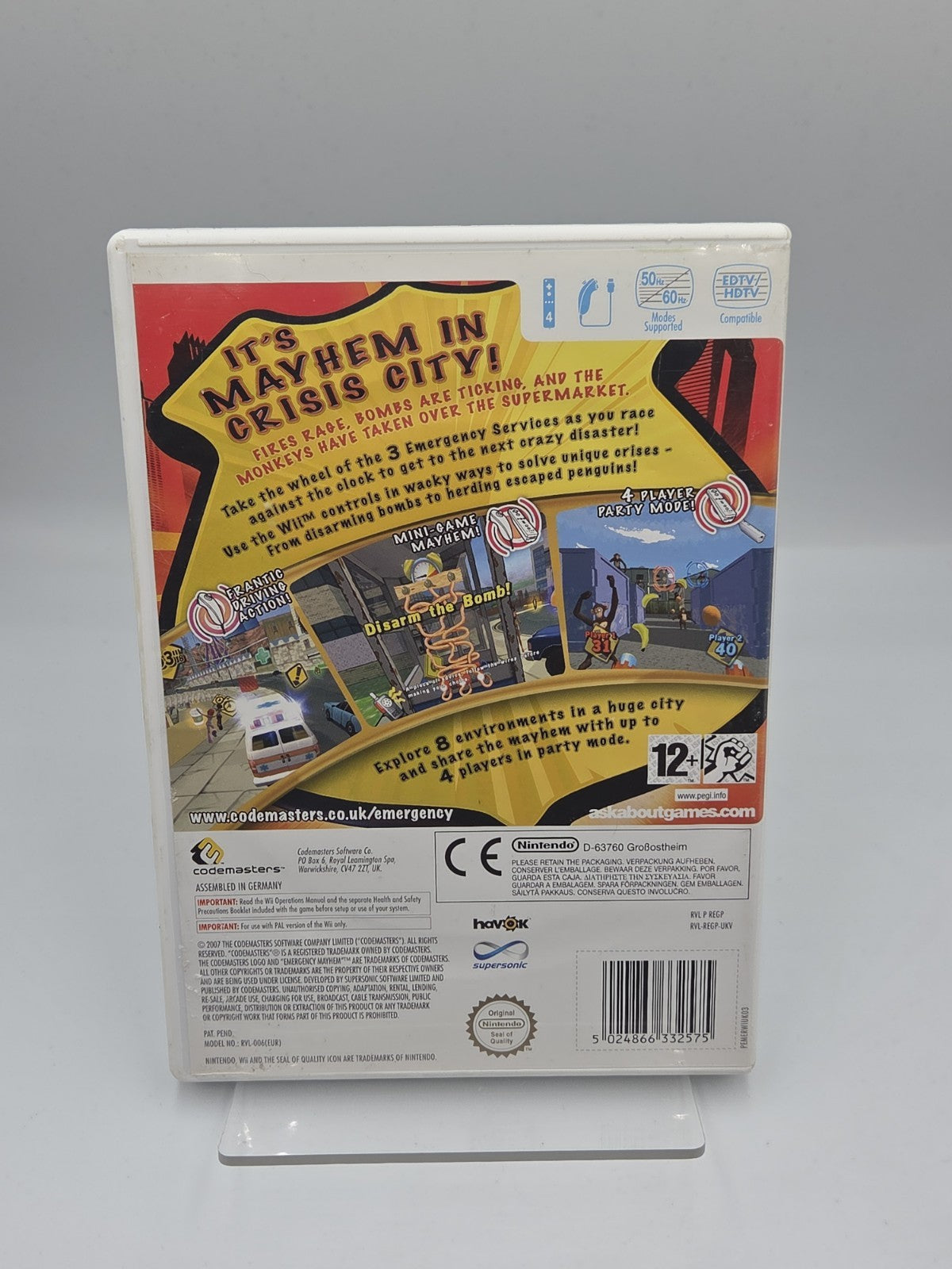 Nintendo Wii Spiel Emergency Mayhem mit OVP und Anleitung UKV