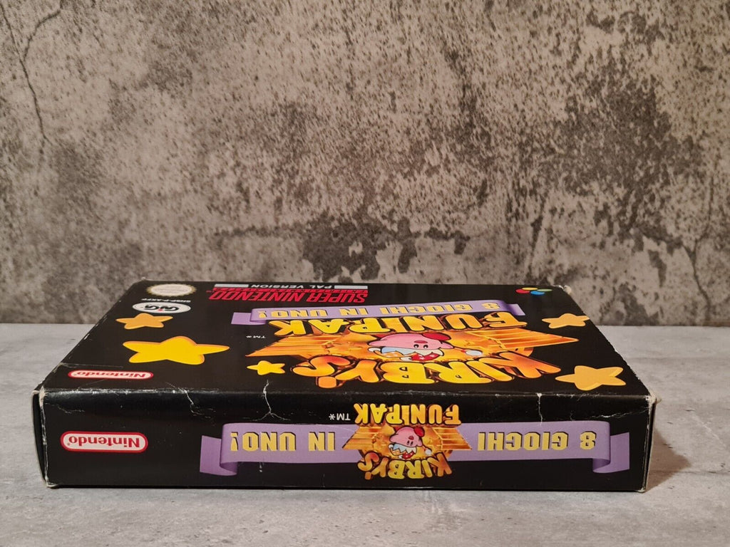 SNES Super Nintendo Kirby's Fun Pak mit OVP und Anleitung ITA - T-Retro-Games 