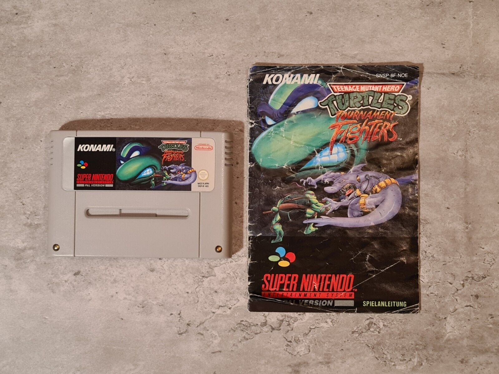 SNES Super Nintendo Turtles Tournament Fighters mit OVP und Anleitung NOE - T-Retro-Games 