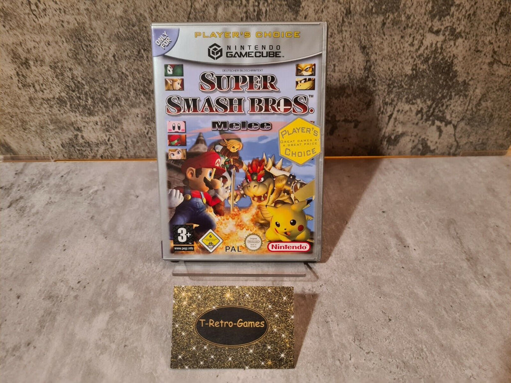 Nintendo GameCube Super Smash Bros. Melee mit OVP und Anleitung NOE - T-Retro-Games 