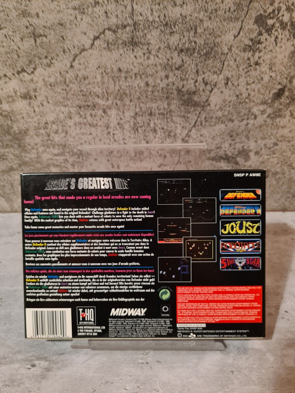 SNES Super Nintendo Williams Arcades Greatest Hits mit OVP und Anleitung EUR - T-Retro-Games 