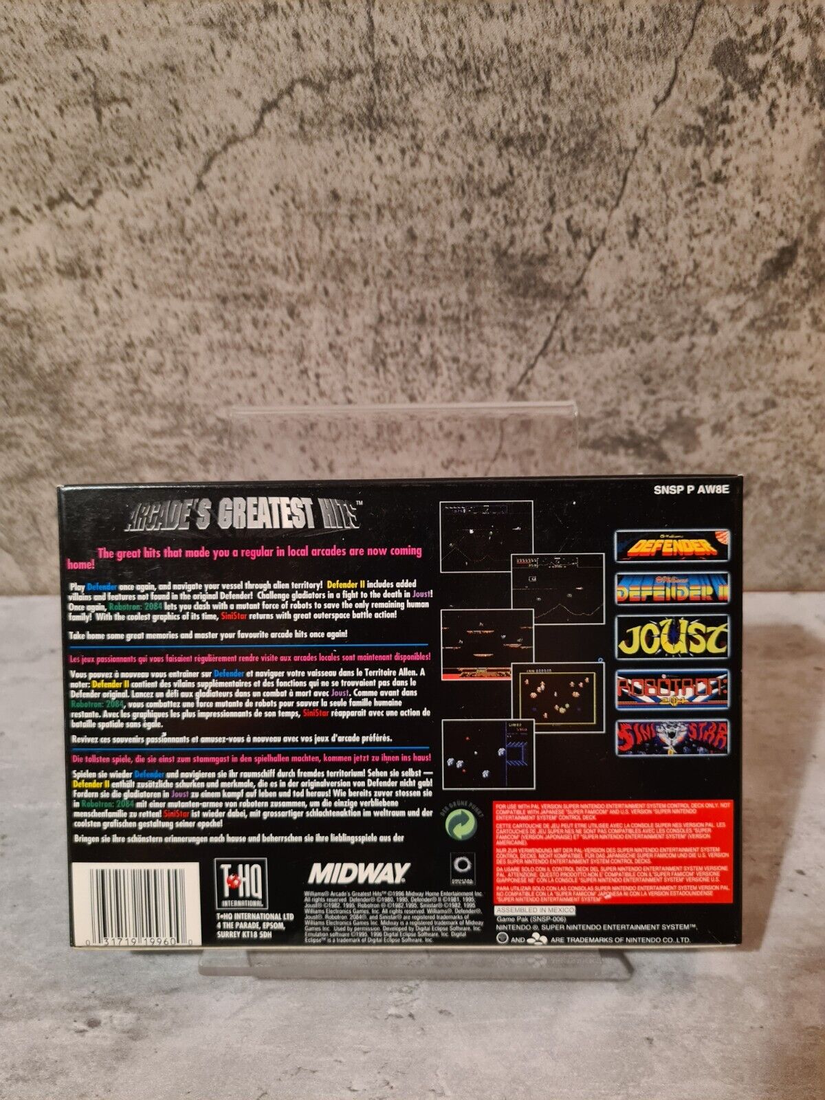 SNES Super Nintendo Williams Arcades Greatest Hits mit OVP und Anleitung EUR - T-Retro-Games 