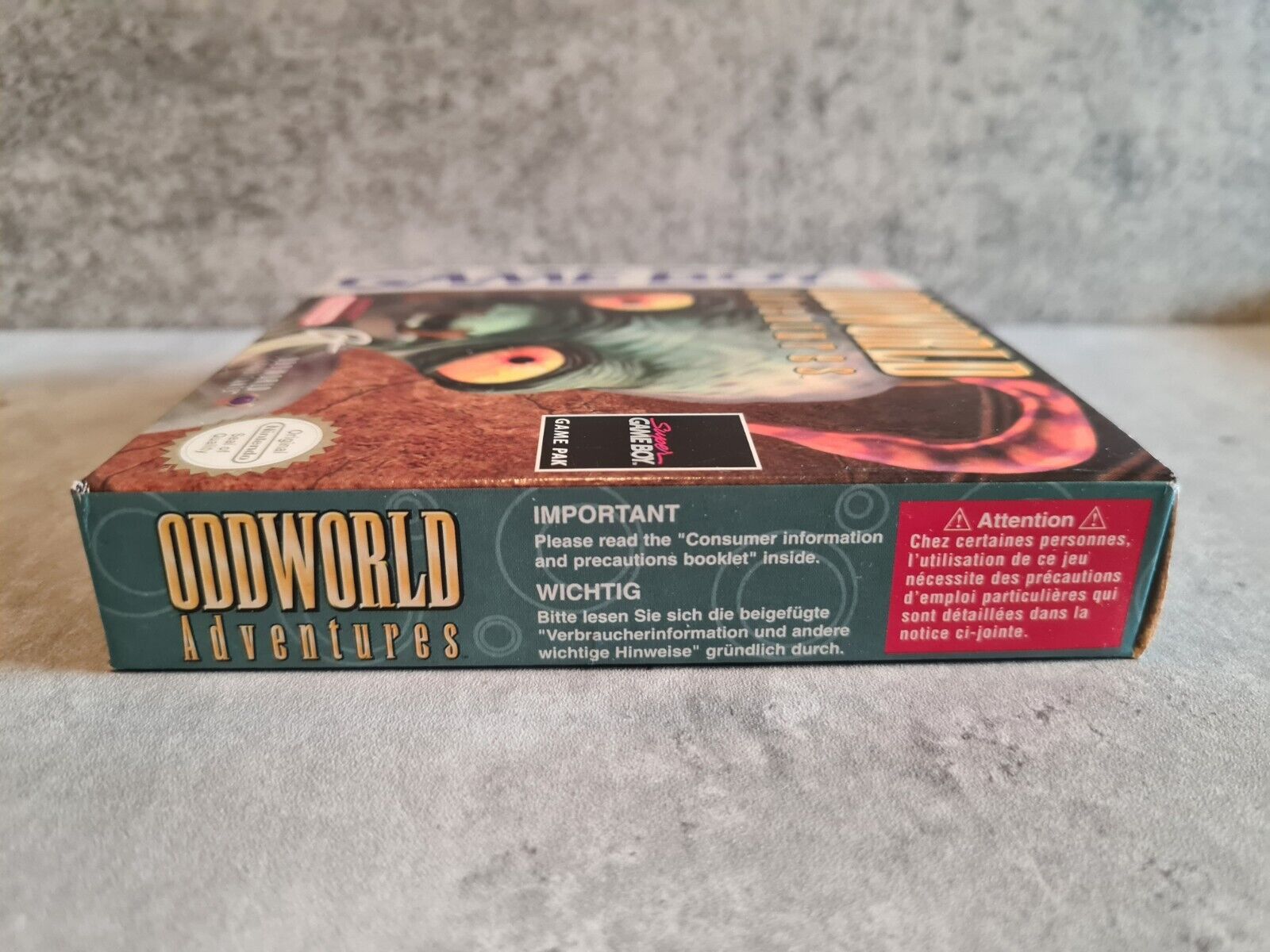 Nintendo Gameboy Classic Oddworld Adventures mit OVP und Anleitung EUR - T-Retro-Games 