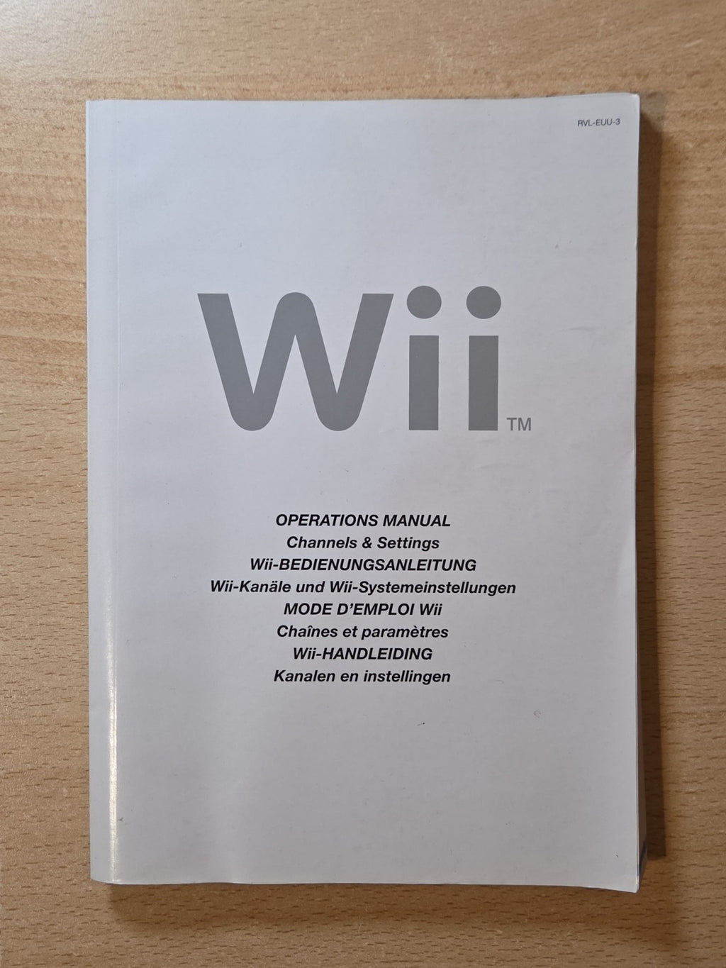 Nintendo Wii Konsole  Bedienungsanleitung Instruction Booklet EUU