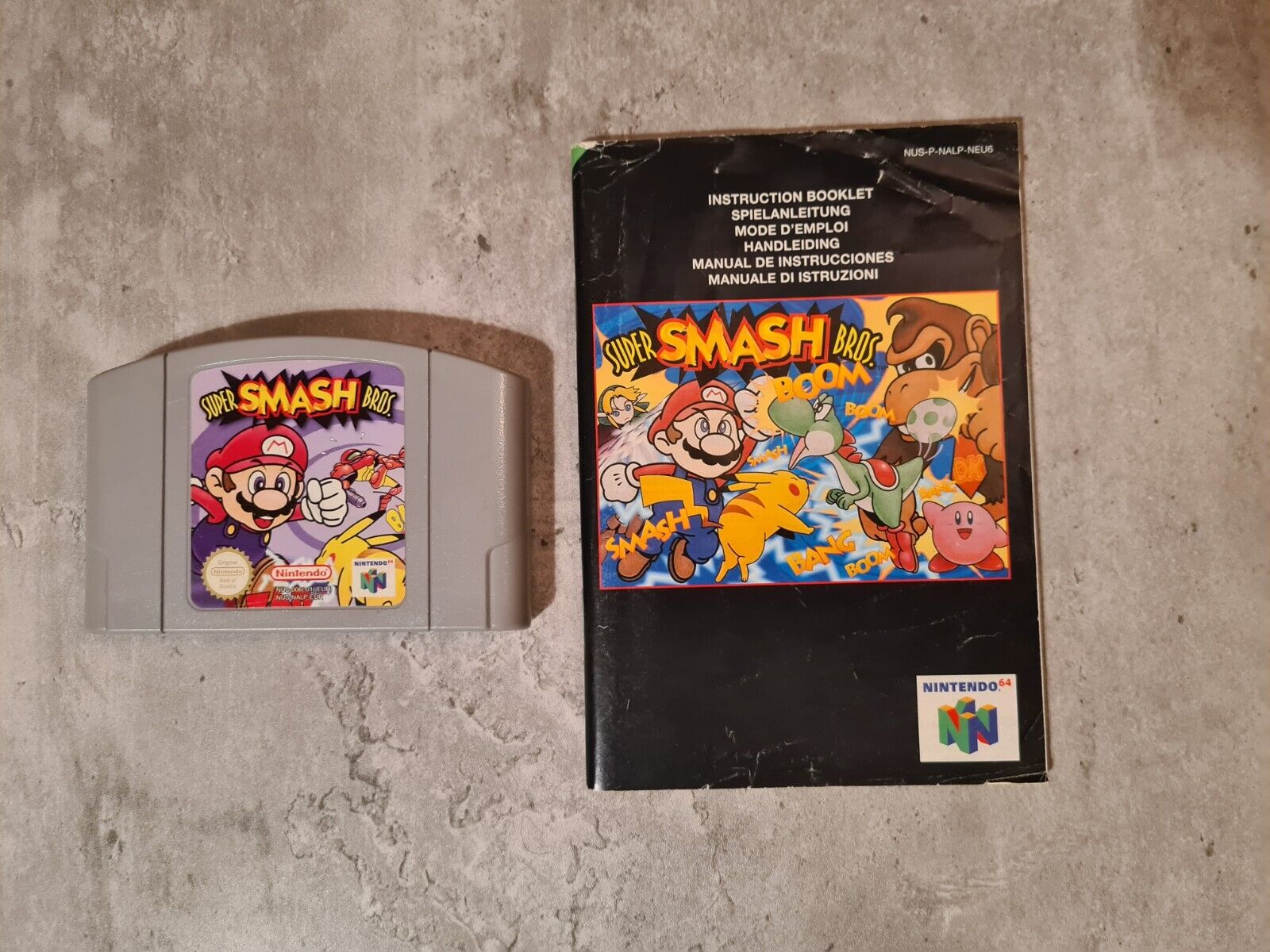 N64 Nintendo 64 Super Smash Bros. mit OVP und Anleitung EUR - T-Retro-Games 
