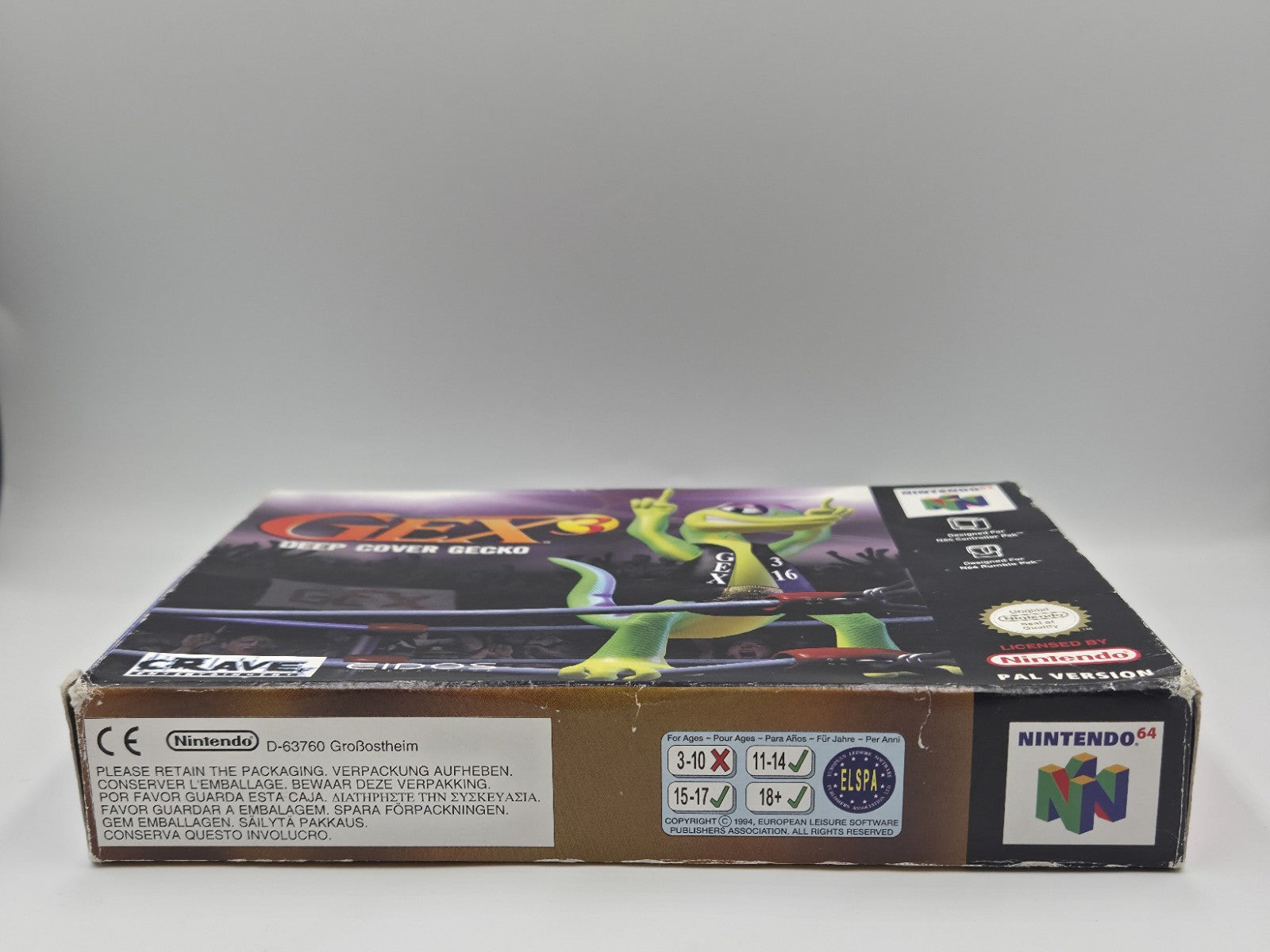 N64 Nintendo 64 Gex 3 Deep Cover Gecko mit OVP und Anleitung EUR