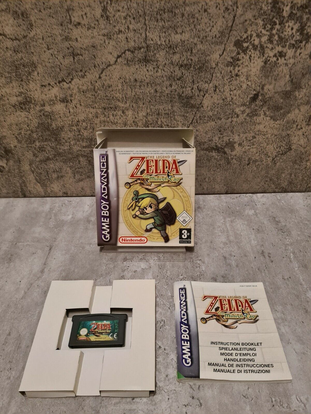 Gameboy Advance The Legend of Zelda The Minish Cap mit OVP und Anleitung EUR - T-Retro-Games 
