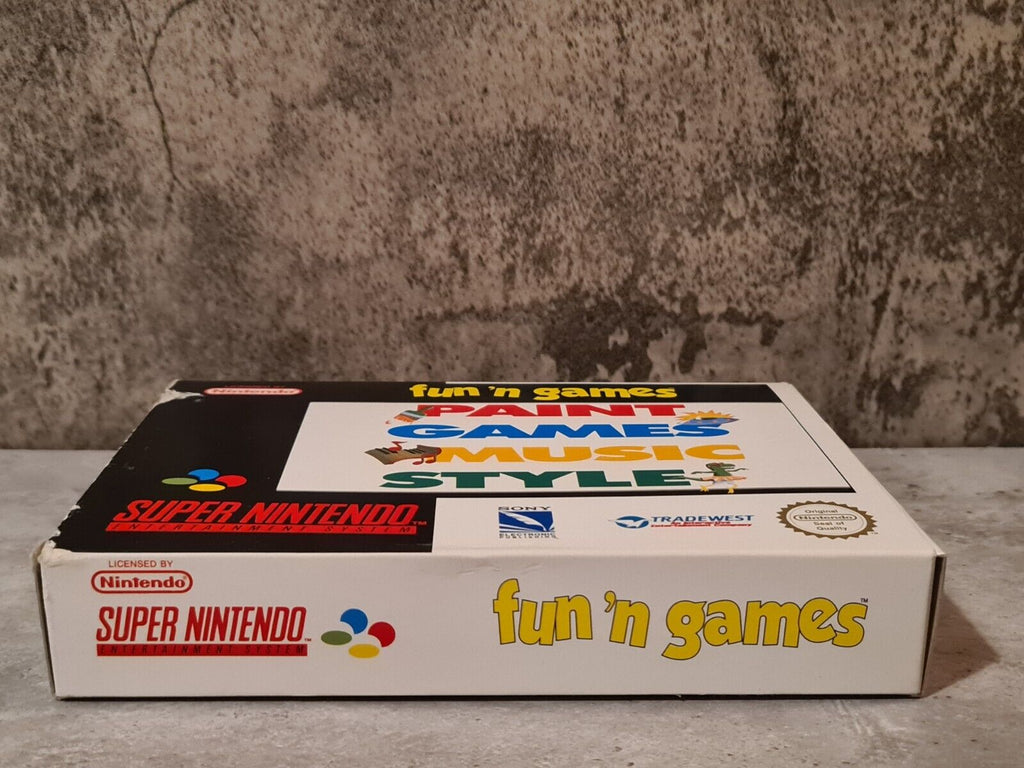 SNES Super Nintendo fun'n games mit OVP und Anleitung UKV - T-Retro-Games 
