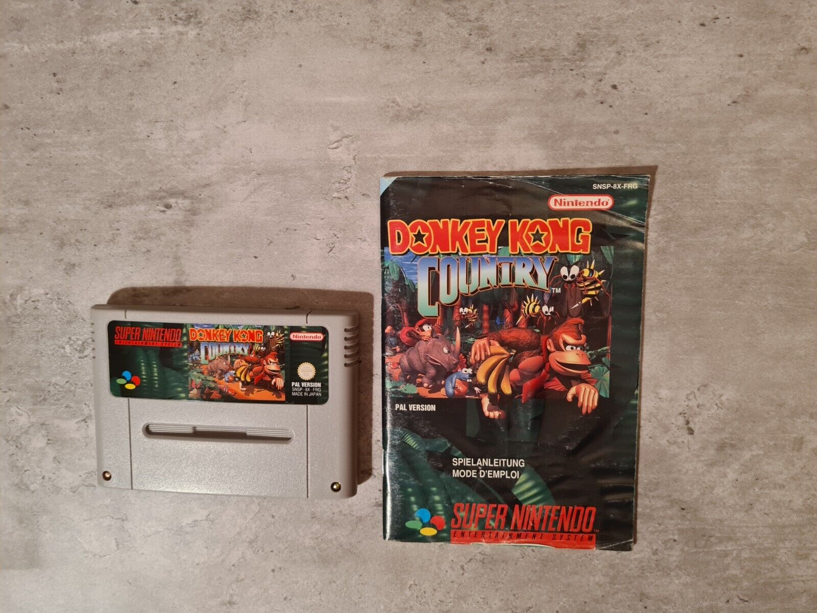 SNES Super Nintendo Donkey Kong Country mit OVP und Anleitung FRG - T-Retro-Games 