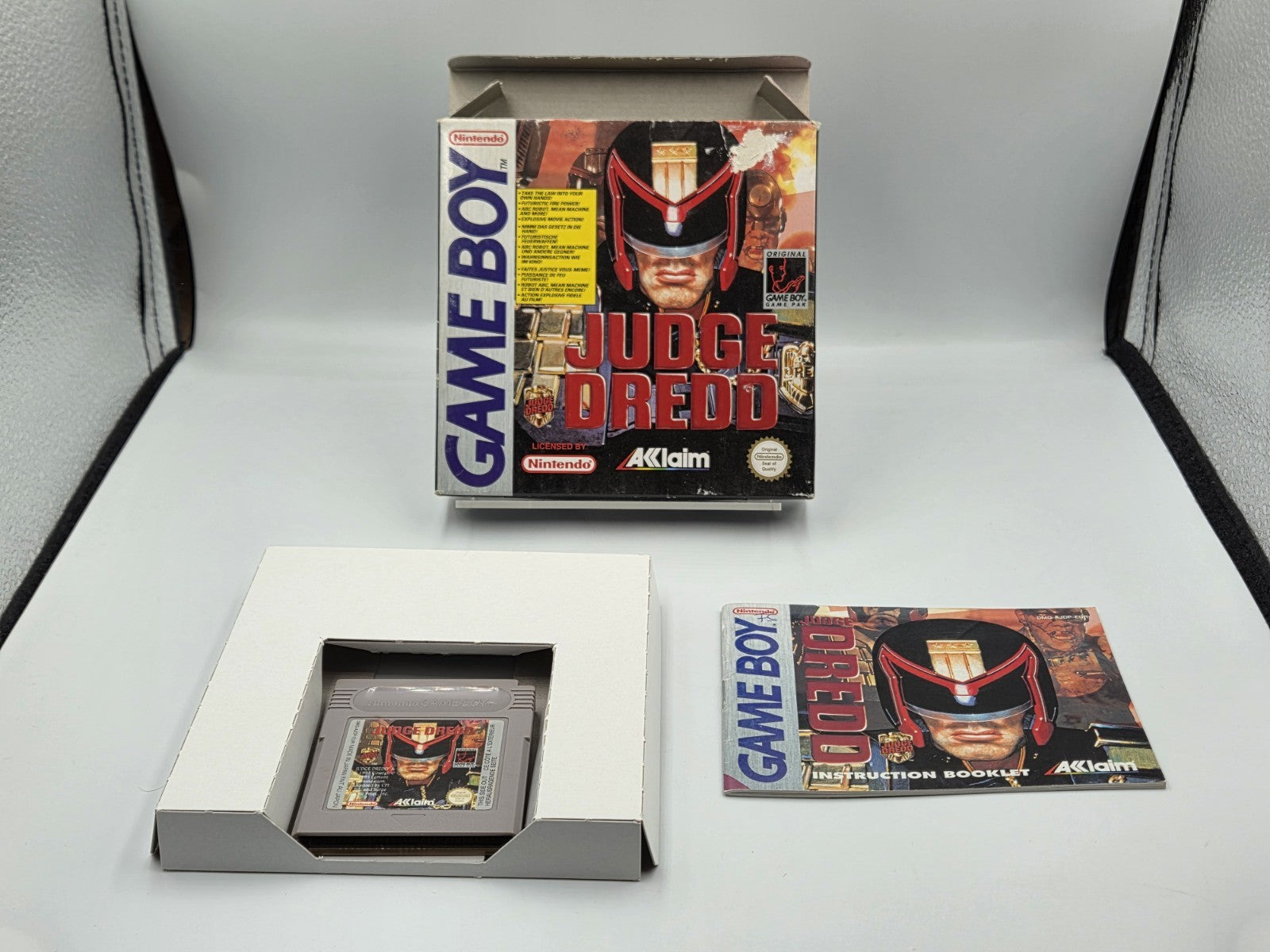 Nintendo Game Boy Classic Spiel Judge Dredd mit OVP und Anleitung EUR