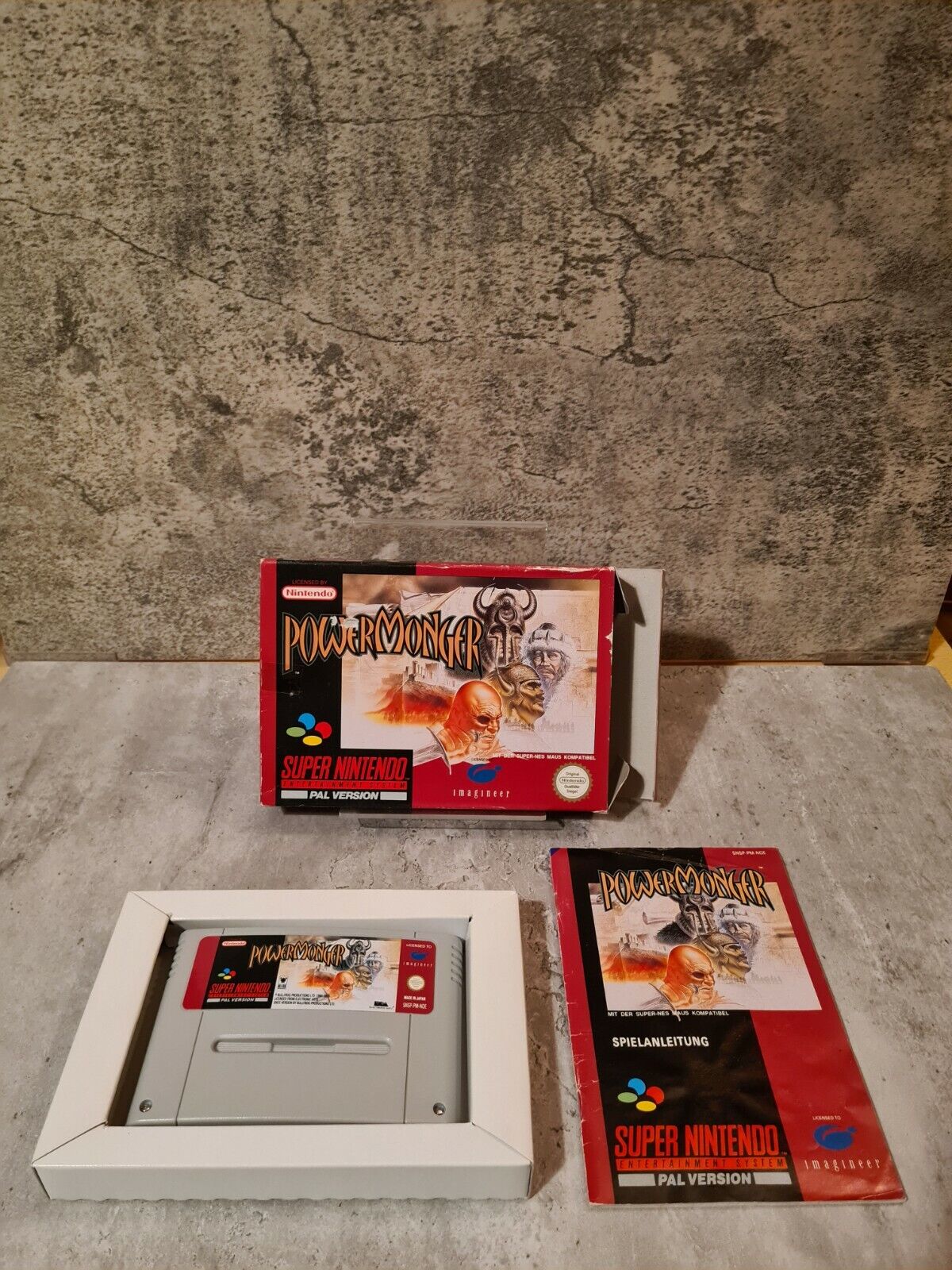 SNES Super Nintendo Power Monger mit OVP und Anleitung NOE - T-Retro-Games 