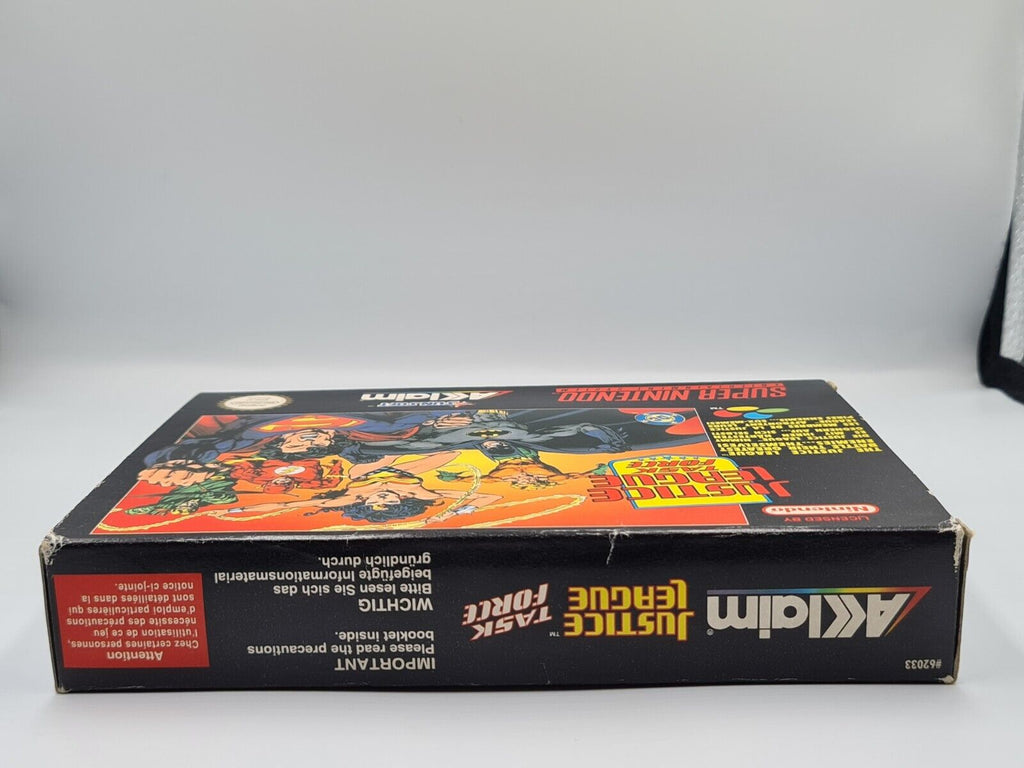 SNES Super Nintendo Justice League Task Force mit OVP und Anleitung EUR - T-Retro-Games 