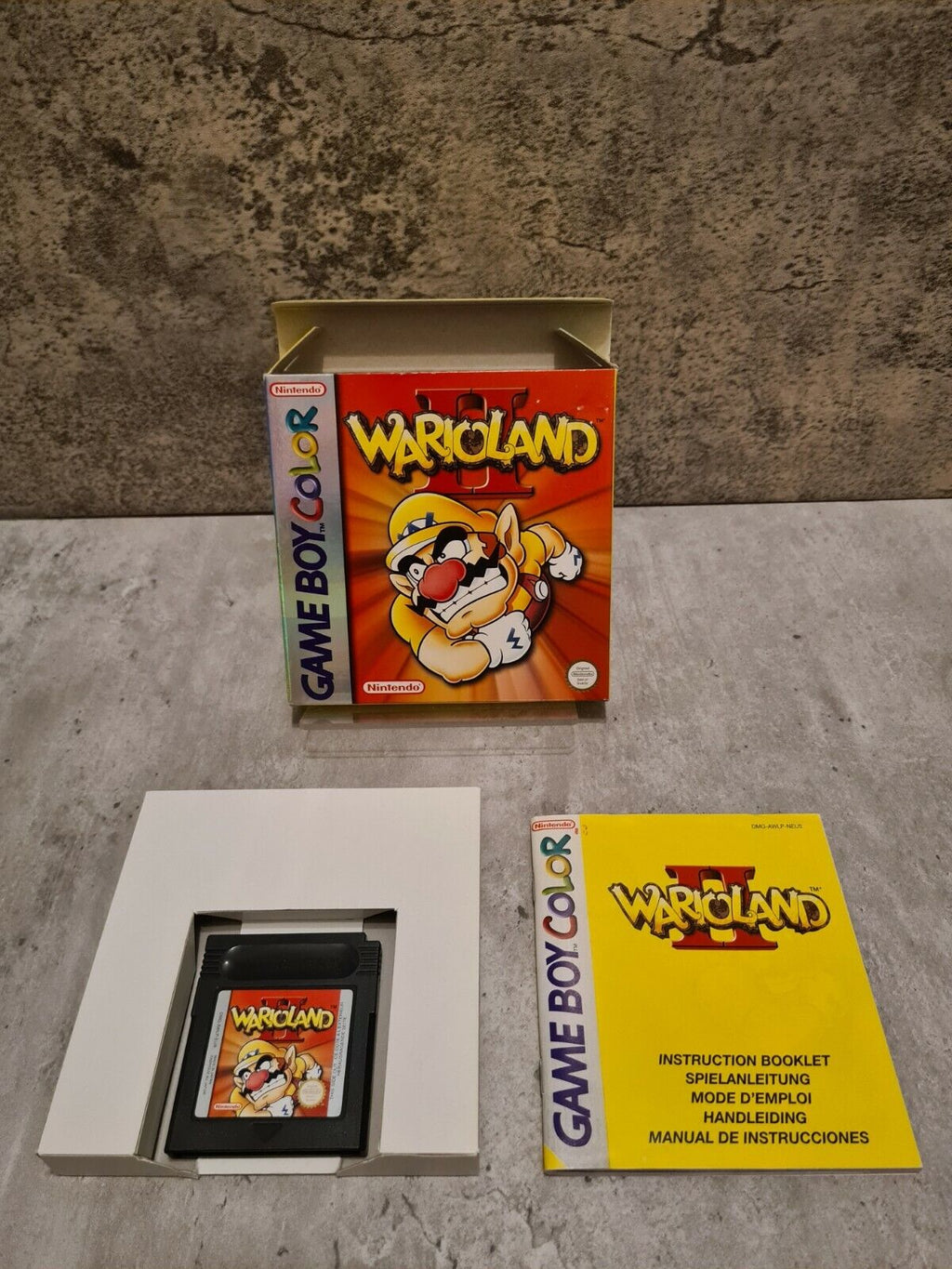Gameboy Color Wario Land II mit OVP und Anleitung EUR - T-Retro-Games 