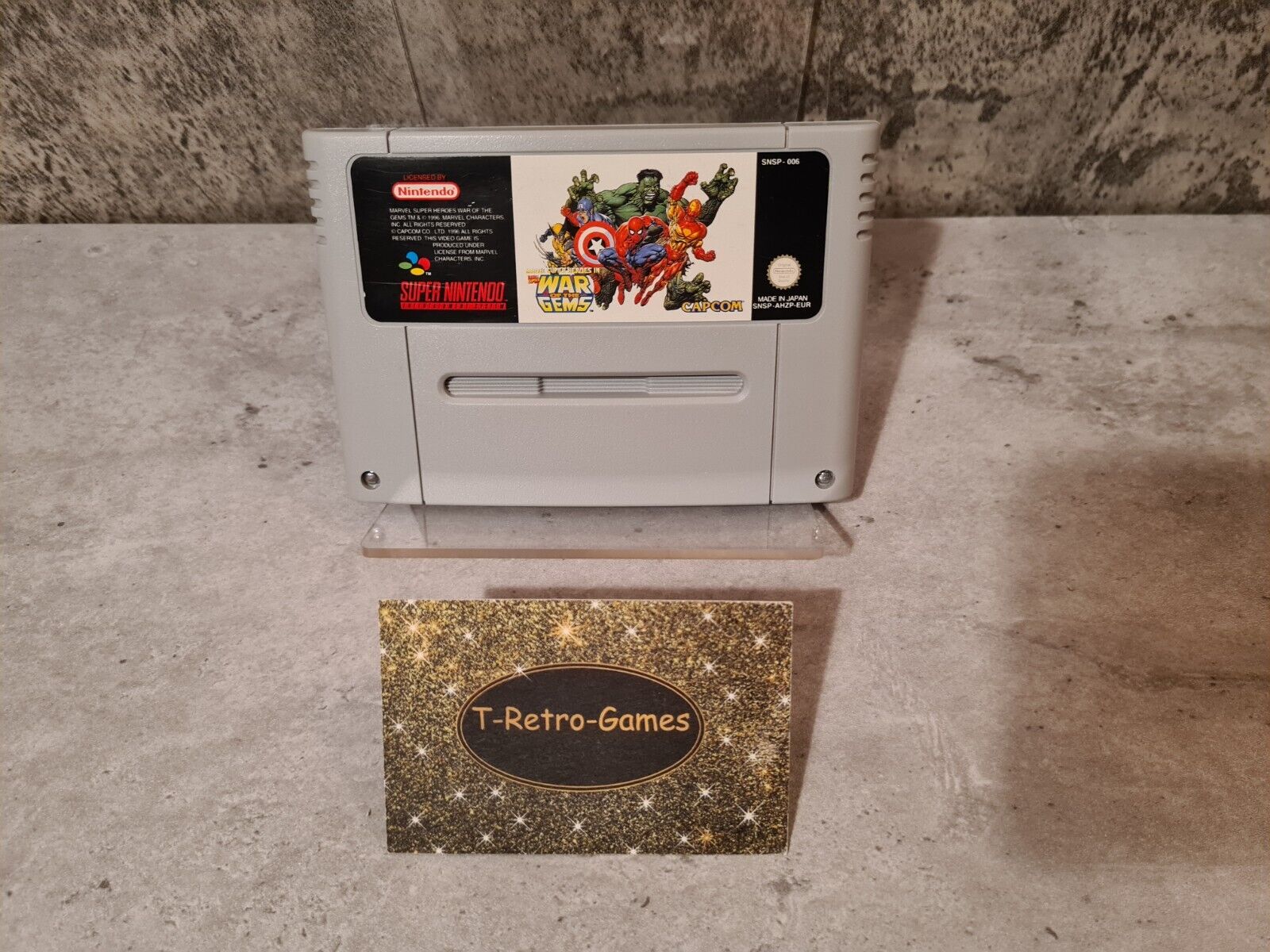 SNES Super Nintendo Marvel Super Heroes in War of The Gems Modul EUR - T-Retro-Games 