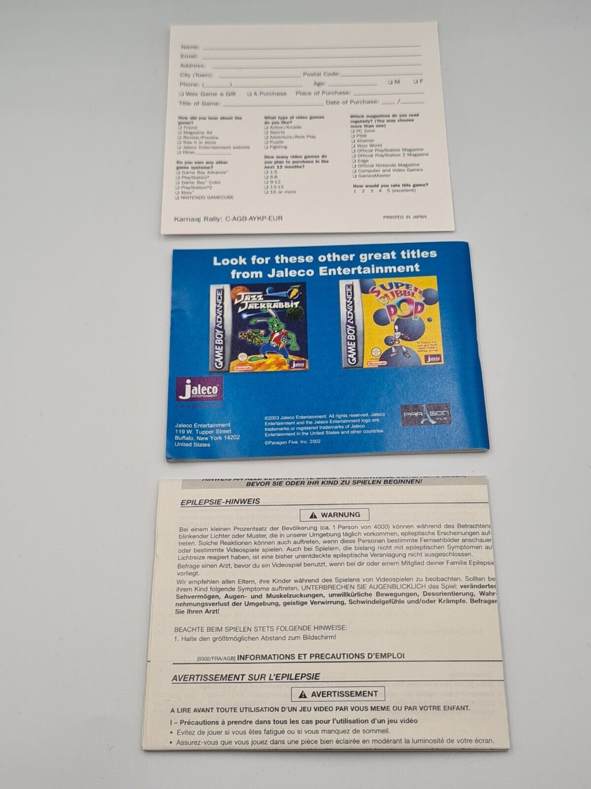 Nintendo Game Boy Advance Karnaaj Rally mit OVP und Anleitung EUR - T-Retro-Games 