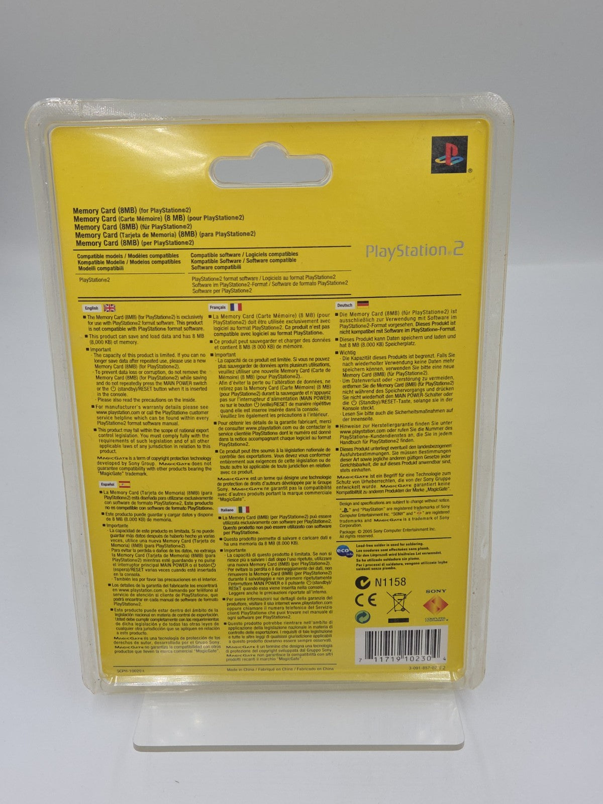 PS2 Sony Playstation 2 Memory Card Sealed Neu New Black Schwarz SCPH-10020 E