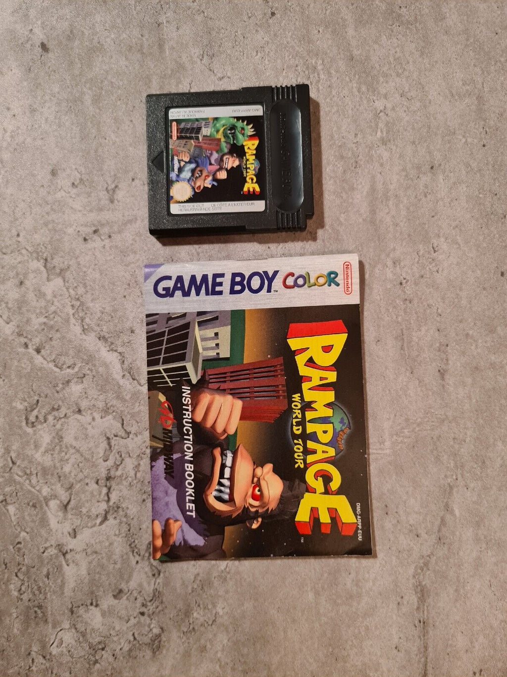 Nintendo Game Boy Color Rampage World Tour mit OVP und Anleitung EUR - T-Retro-Games 