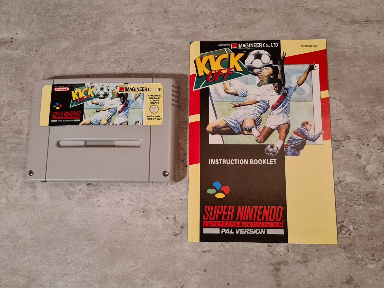 SNES Super Nintendo Kick Off mit OVP und Anleitung UKV - T-Retro-Games 