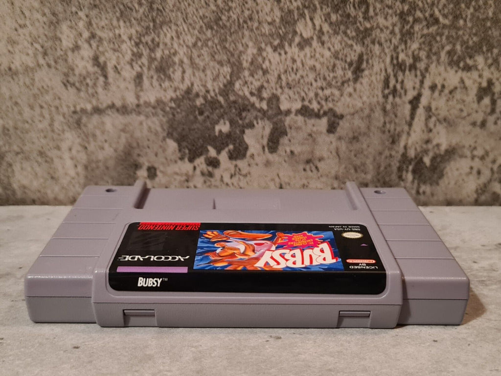 SNES Super Nintendo Bubsy mit OVP und Anleitung NTSC-USA - T-Retro-Games 