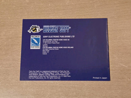 Nintendo Game Boy Classic Felix The Cat Instruction Booklet UKV