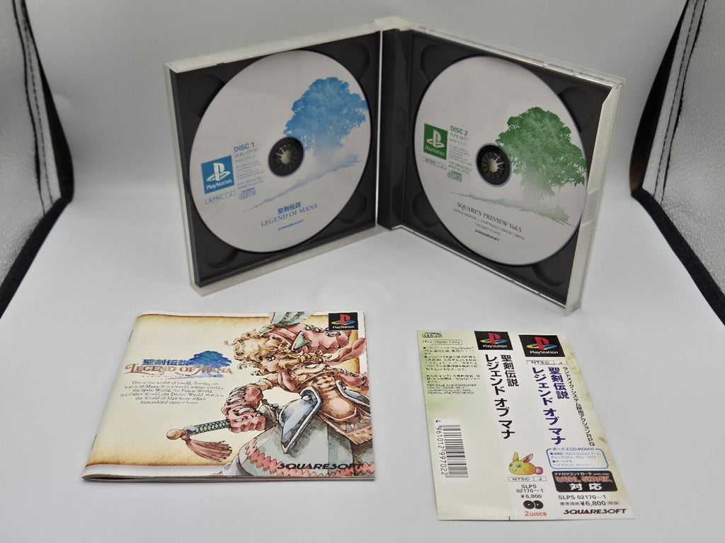 PS1 Spiel Seiken Densetsu Legend of Mana + OVP + Anleitung NTSC-J Japan 2 Discs