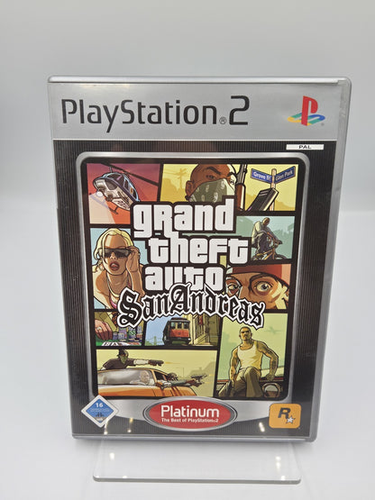 Playstation 2 Grand Theft Auto San Andreas mit OVP + Anleitung + Poster Deutsch