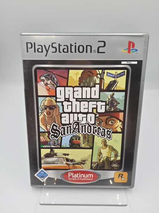 Playstation 2 Grand Theft Auto San Andreas mit OVP + Anleitung + Poster Deutsch