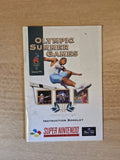 SNES Super Nintendo Olympic Summer Games Spielanleitung Instruction Booklet EUR