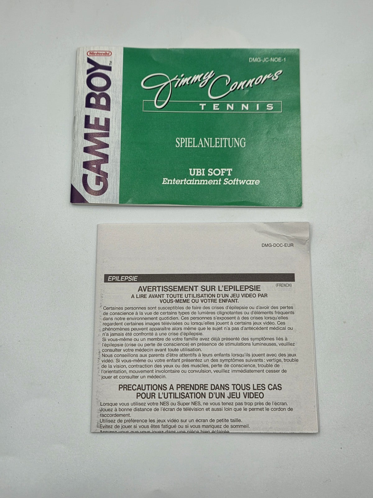 Nintendo Game Boy Classic Spiel Jimmy Connors Tennis mit OVP und Anleitung NOE
