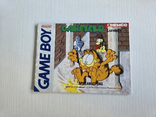 Game Boy Classic Garfield Labyrinth Spielanleitung Instruction Booklet NOE